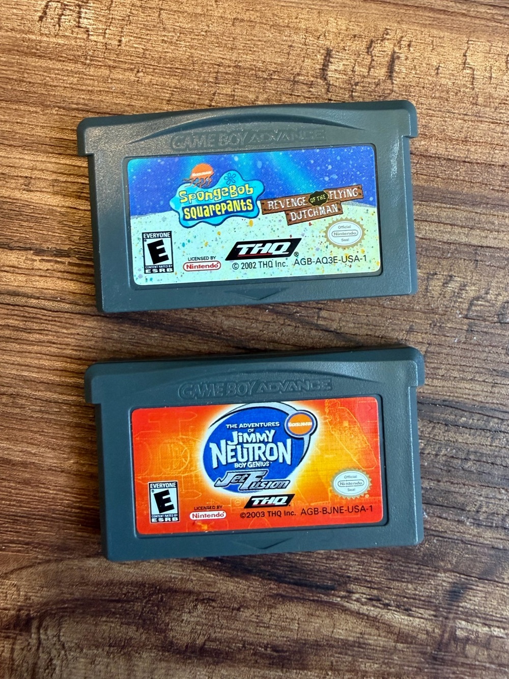 SpongeBob + Jimmy Neutron Game Boy Advance GBA Game Bundle